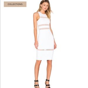 T by Alexander Wang white mesh cut out dress